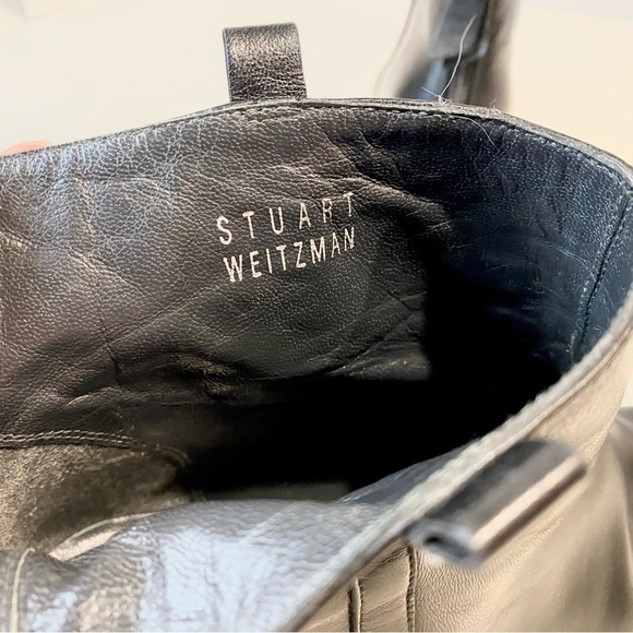 Mint Stuart Weitzman Black Leather Boots Size 6 M - Picture 12 of 14